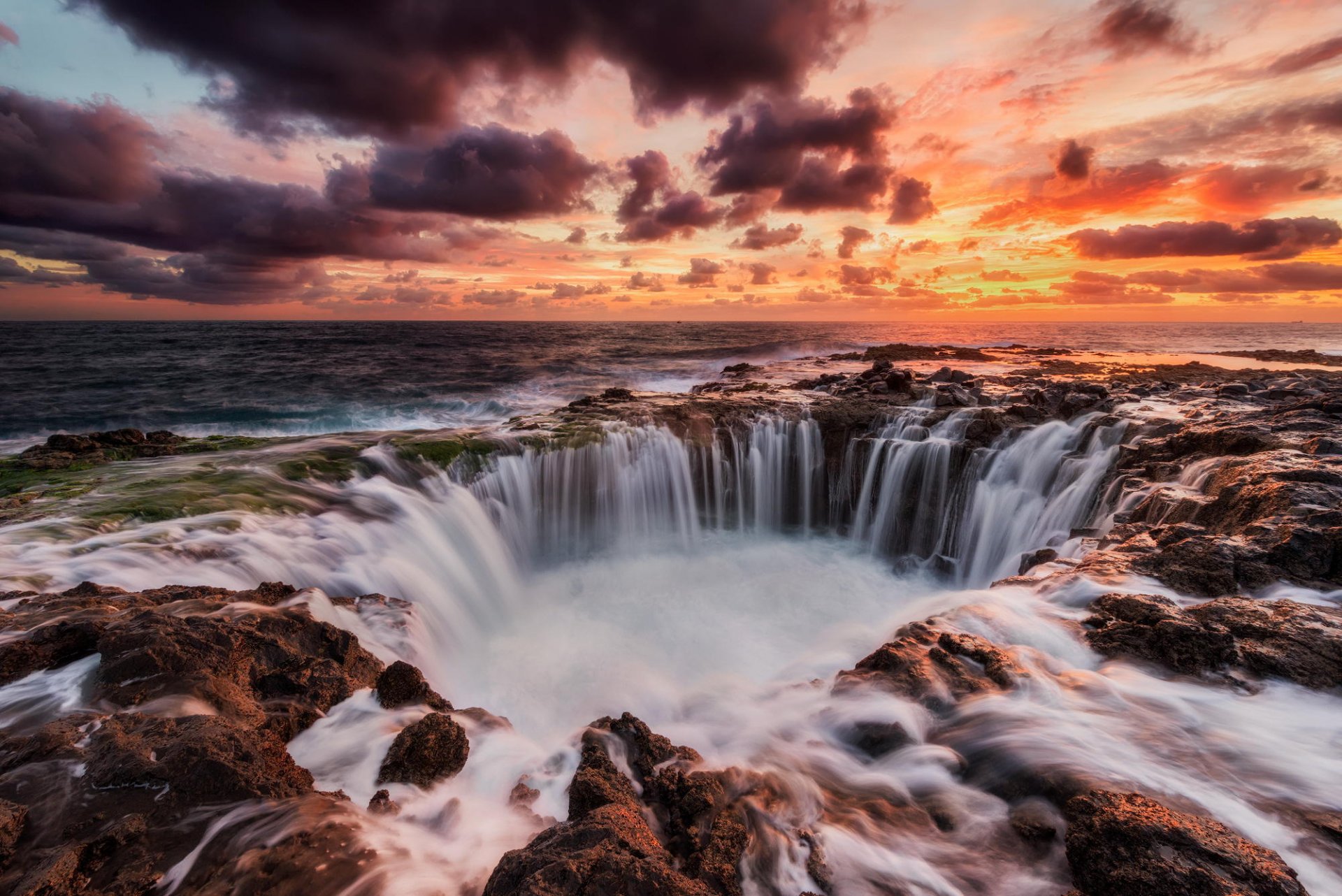 canary islands gran canaria canary islands landscape long exposure bufadero ocean dawn rock