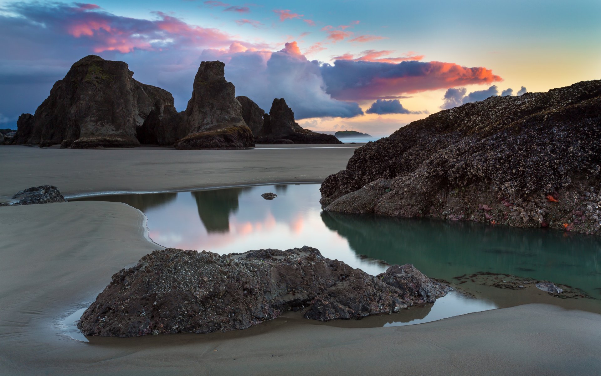 playa en bandon oregon estados unidos rocas playa océano