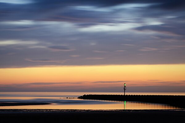 Seaside in the evening UK