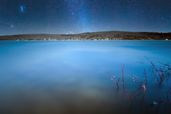 Starfall sur le lac William au Québec au Canada