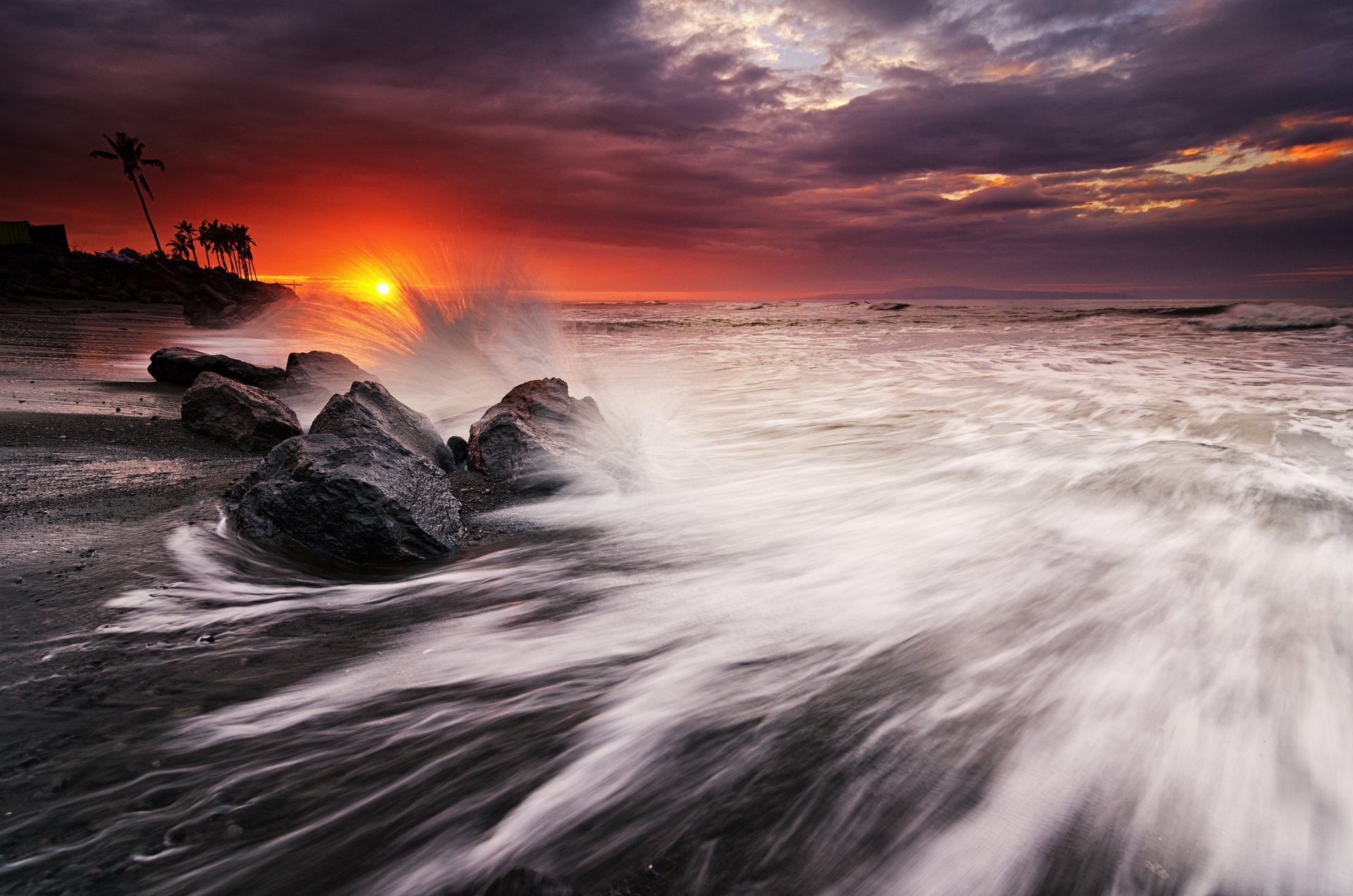 manyar spiaggia bali indonesia spiaggia oceano palme