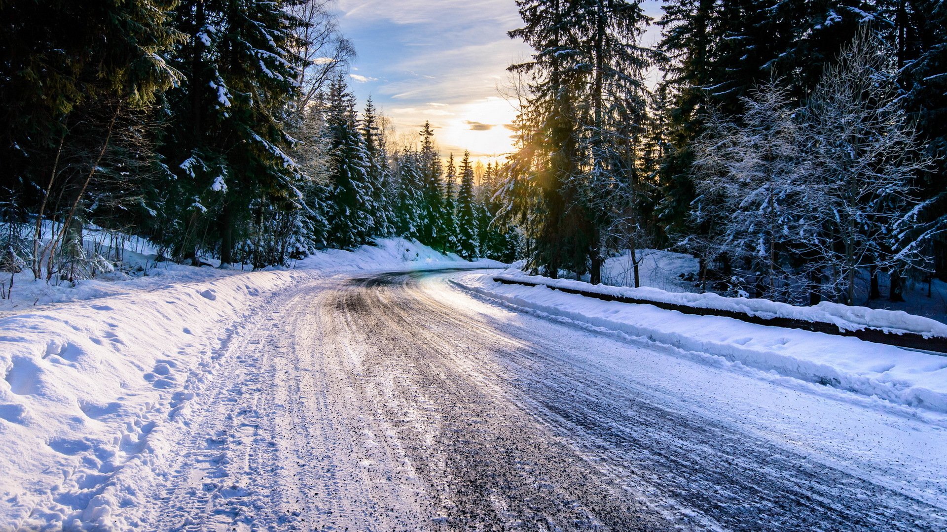 strada inverno paesaggio