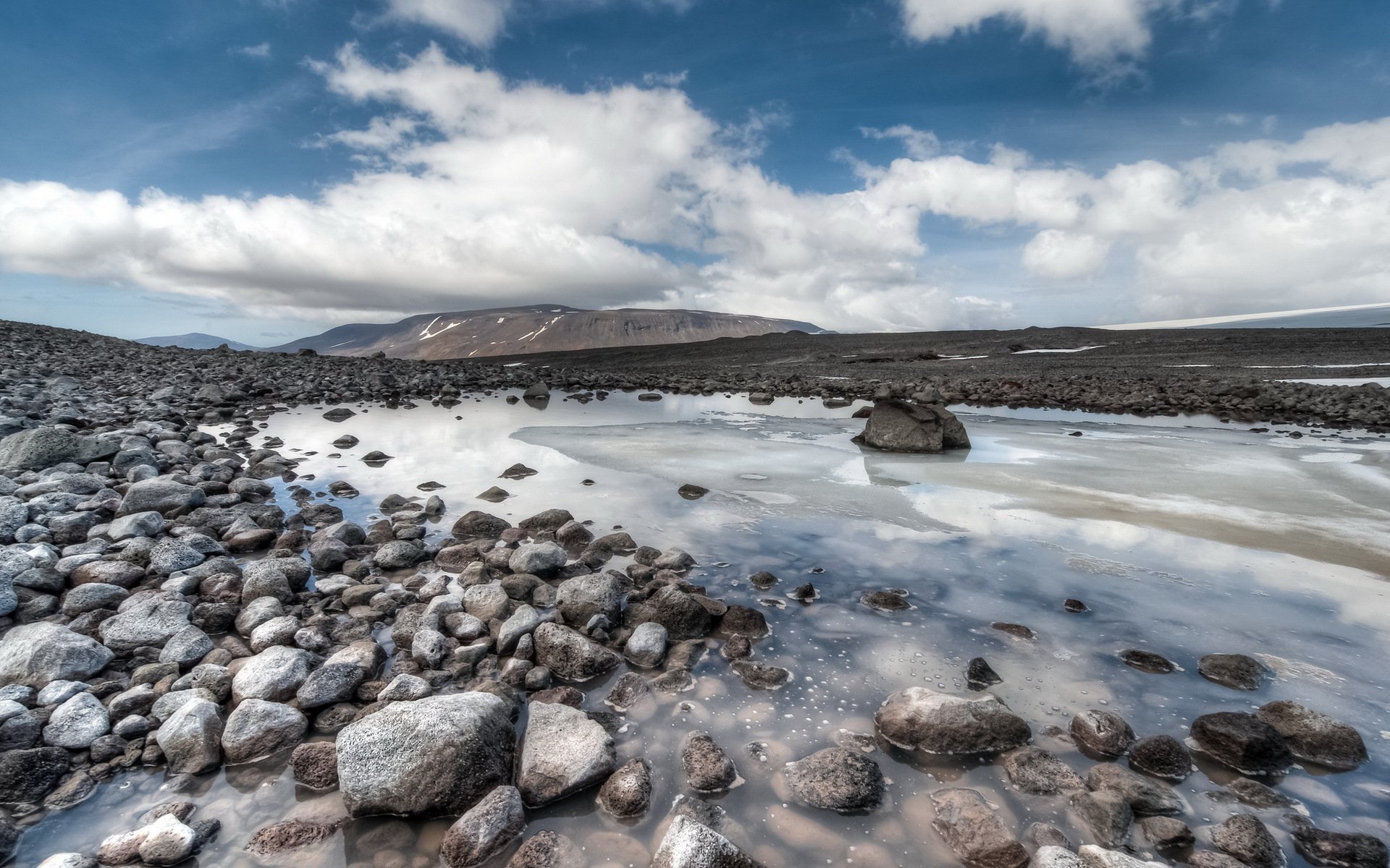 mountain stones sky nature landscape