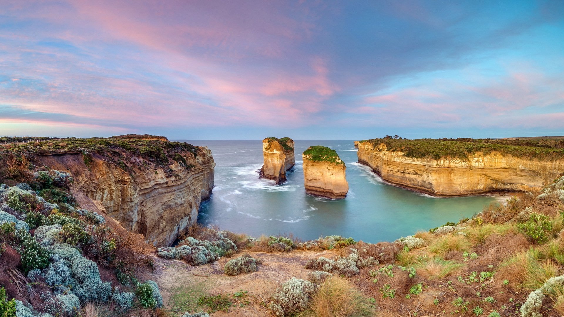 il giorno si rompe in loch ard gorge parco nazionale di port campbell arch island