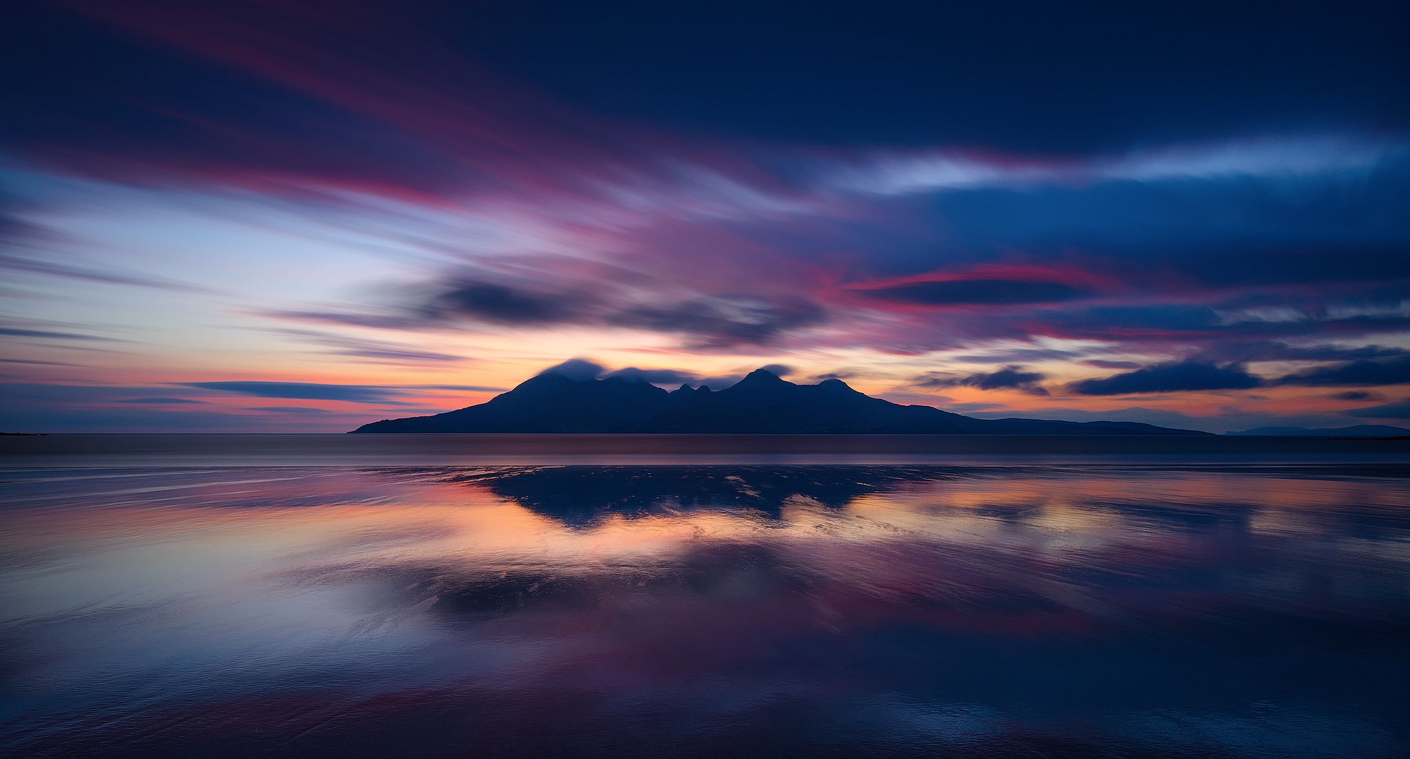 cotland island egg atlantic ocean beach night mountain cloud