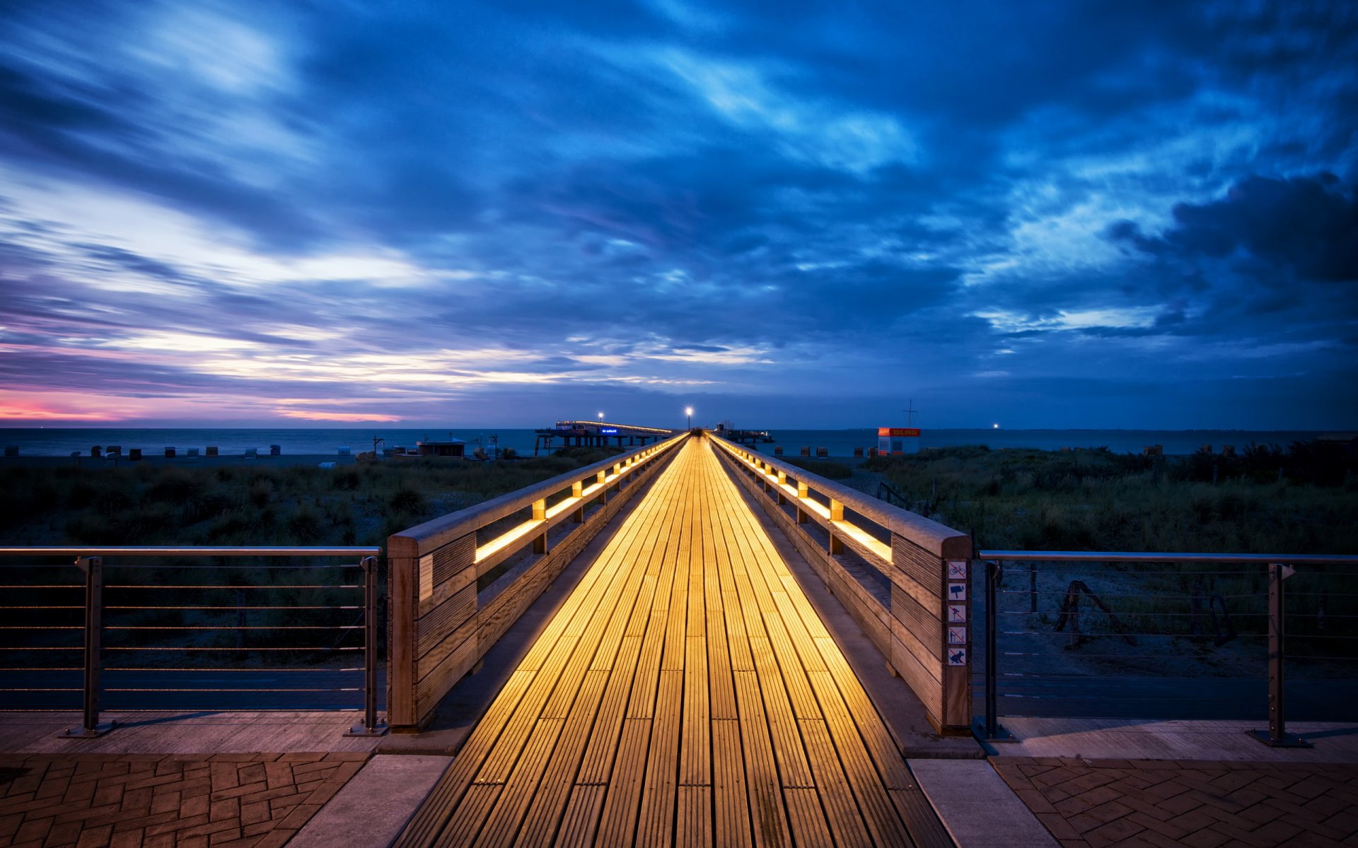 chleswig-holstein baltic sea germany landscape after sunset