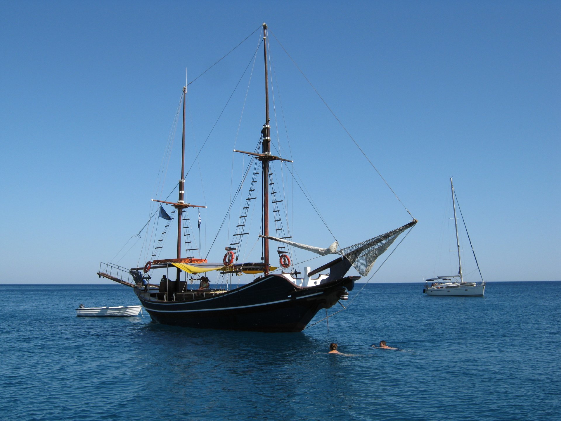 hips mediterranean sea greece sailboats blue sky blue