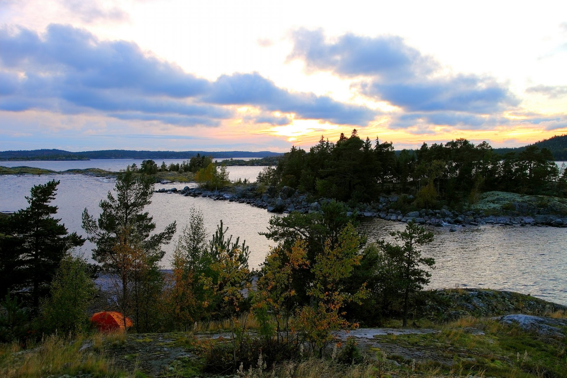 krajobraz rzeka rosja karelia natura