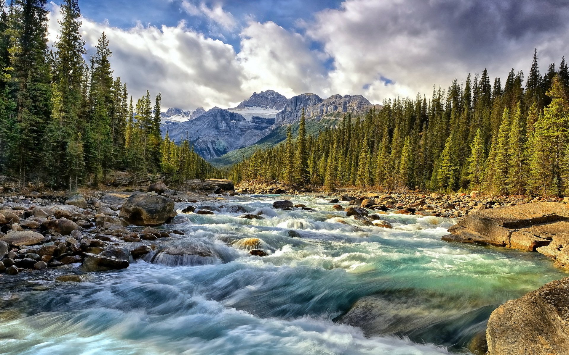 río montañas paisaje