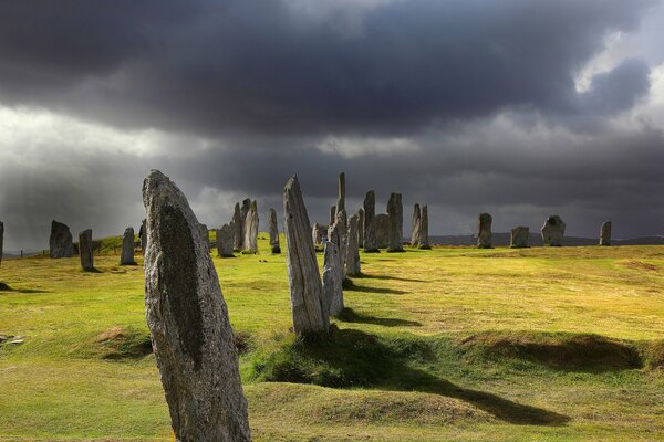 Thunderclouds mood thunderstorms stones