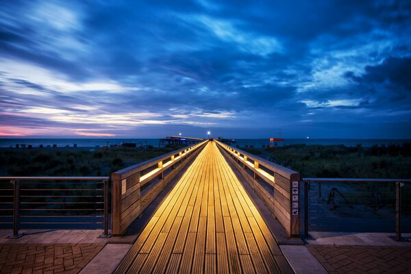 Schleswig Holstein après le coucher du soleil