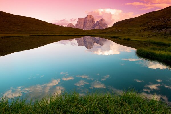 Mountain lake. Summer landscape