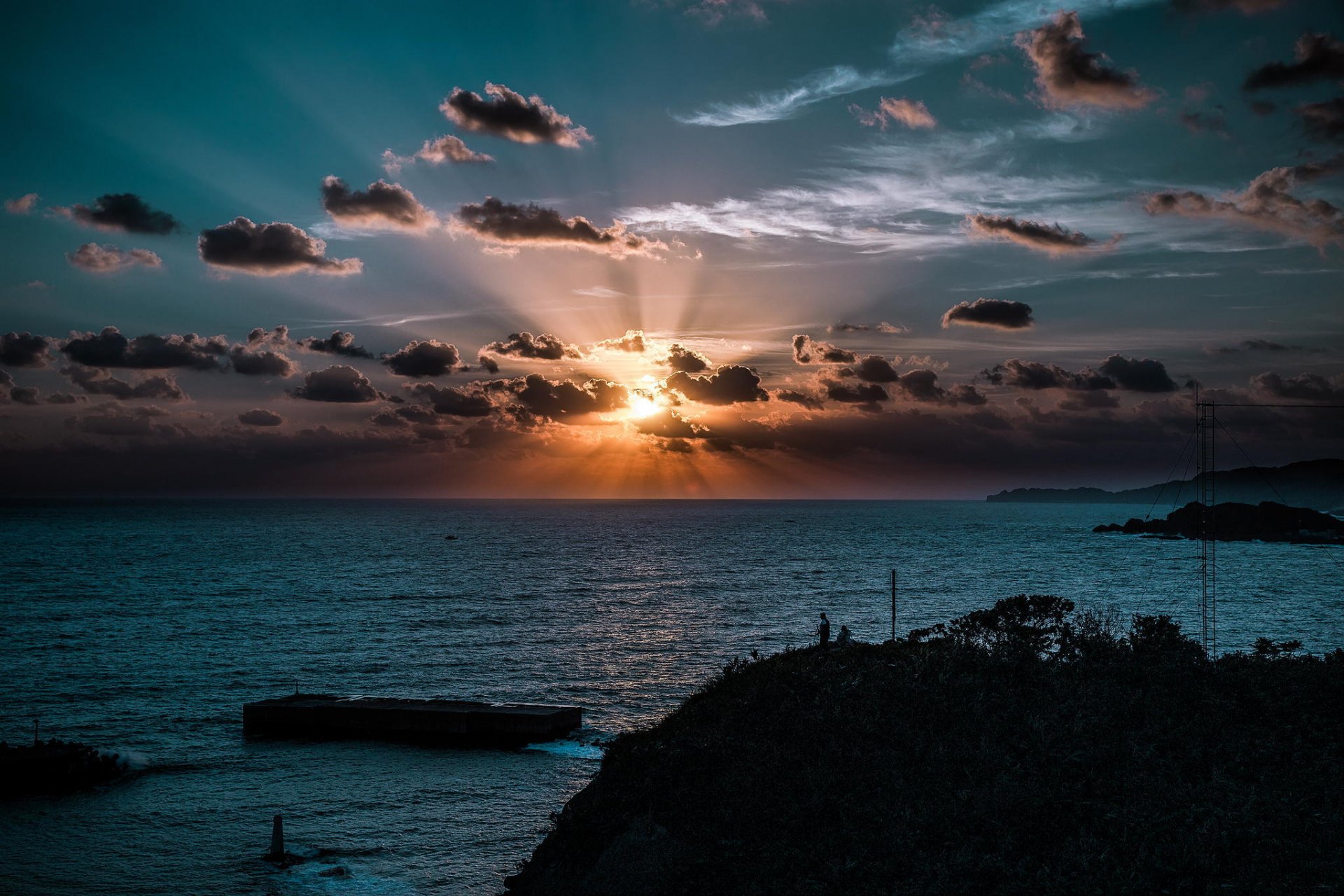 lever du soleil mer soleil