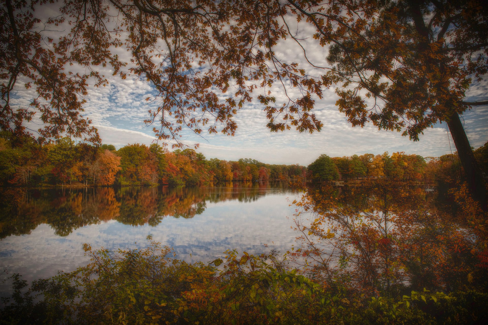 maryland jesień jezioro natura
