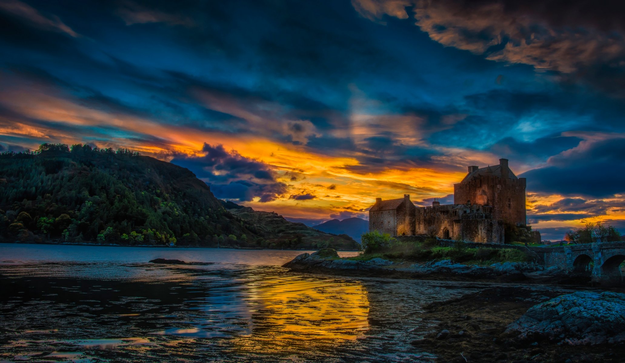 forteresse château coucher de soleil