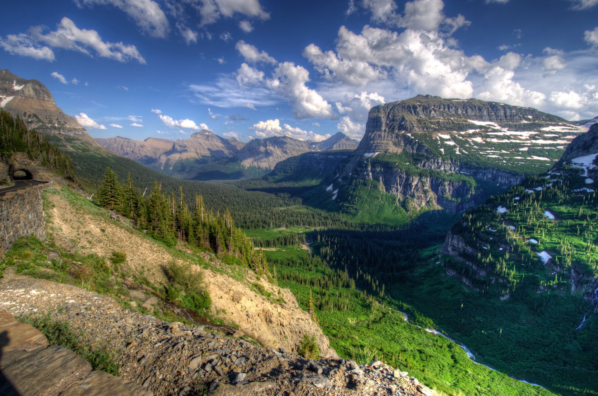 usa paysage glacier montana canyon caractère