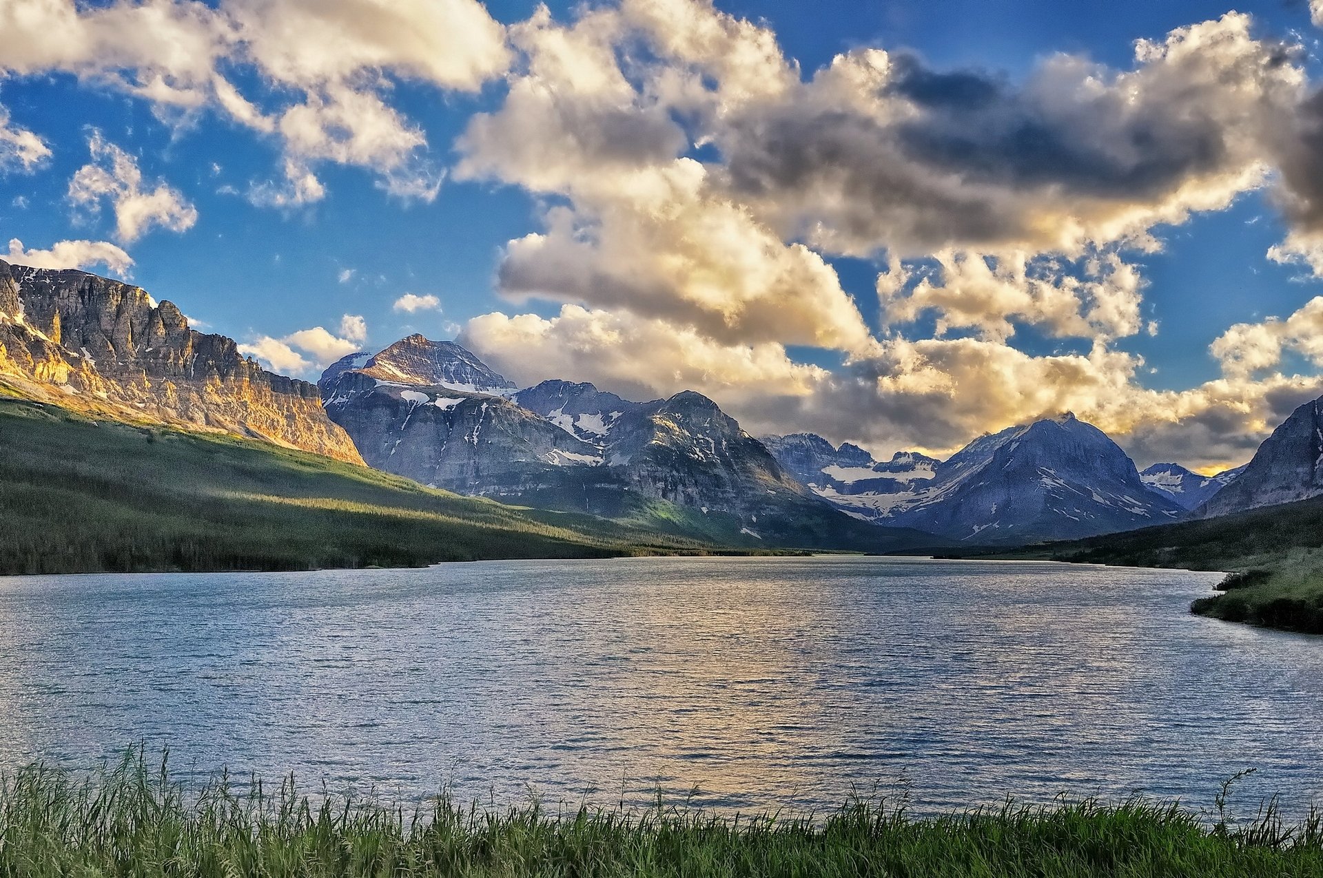 lago sherburn glacier national park montana lago montagne nuvole