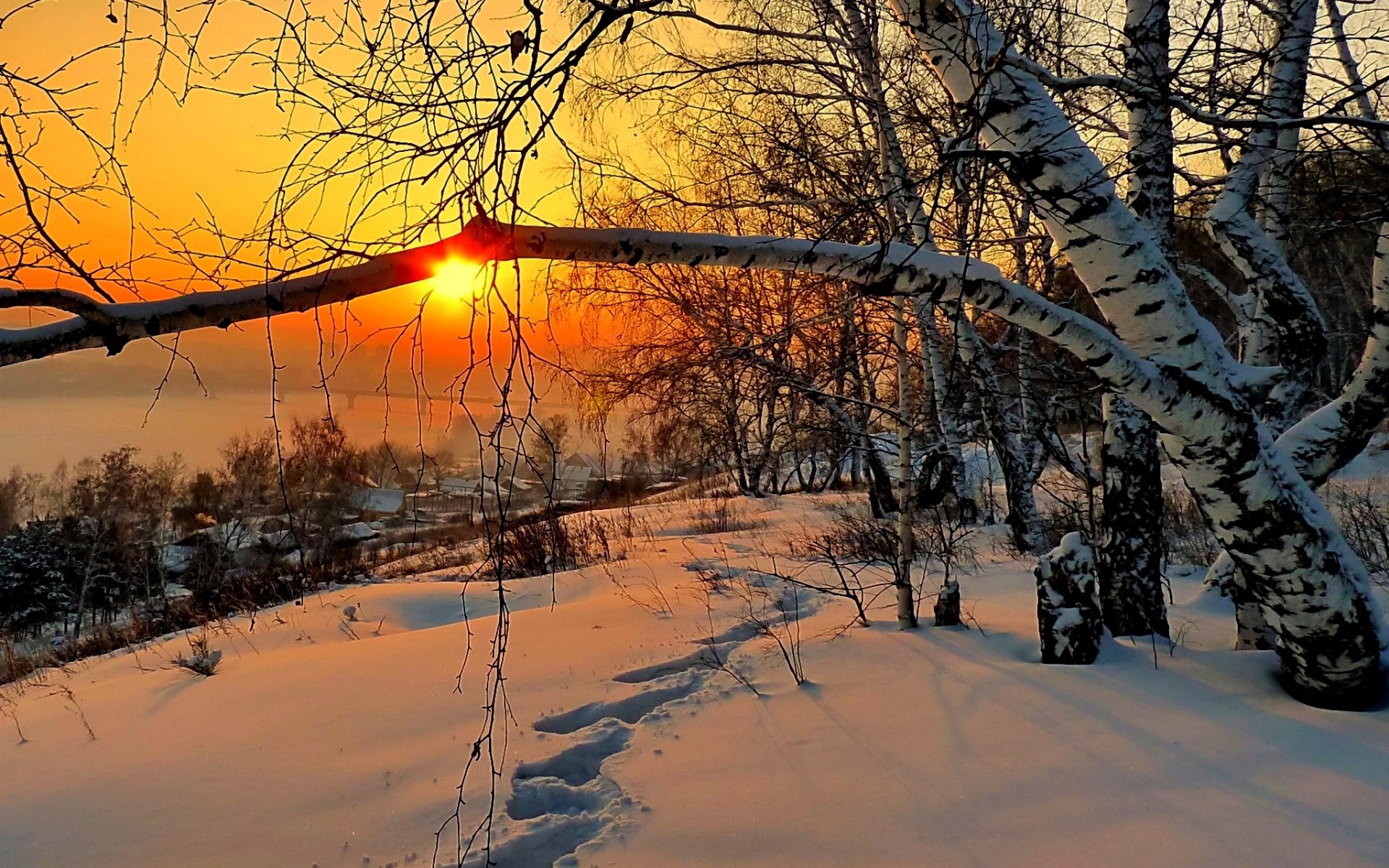 natura dom zima śnieg niebo krajobraz zima biały fajne ładne zachód słońca