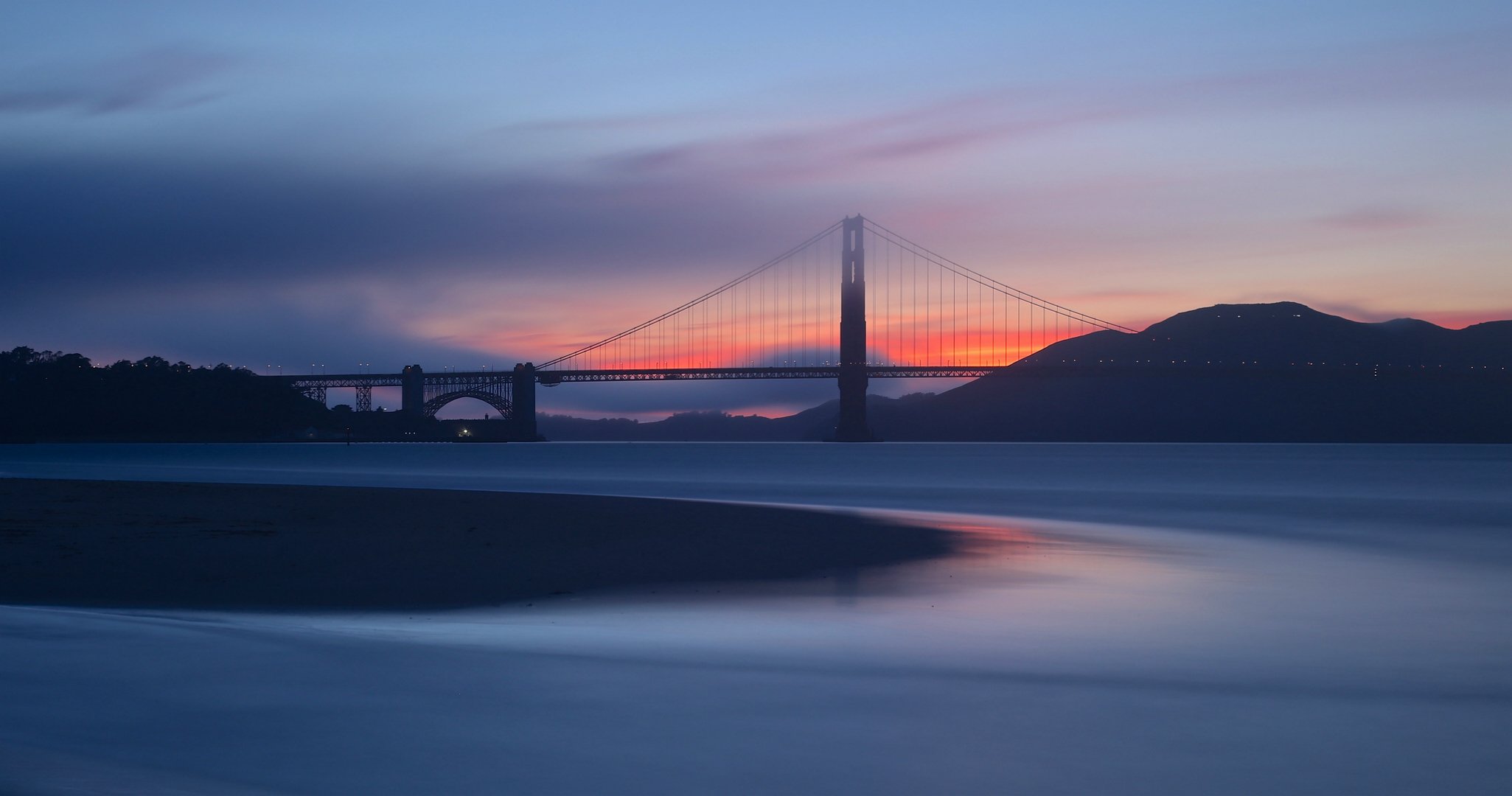 puente golden gate san francisco california estados unidos estados unidos golden gate puente estrecho tarde naranja puesta de sol cielo nubes