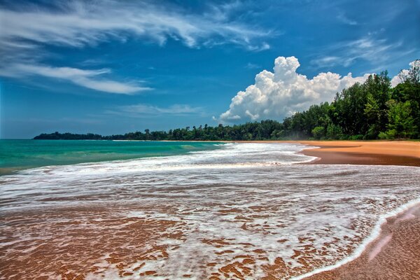 The heavenly blue of the coastal sea