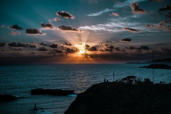 Sunrise on the seashore