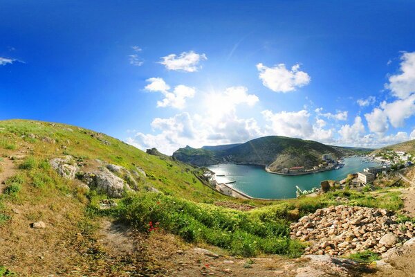 Vue panoramique sur la baie de Balaklava