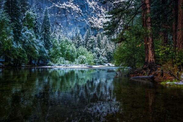 Conte d hiver dans le parc National