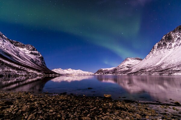 Zorza polarna w Norwegii