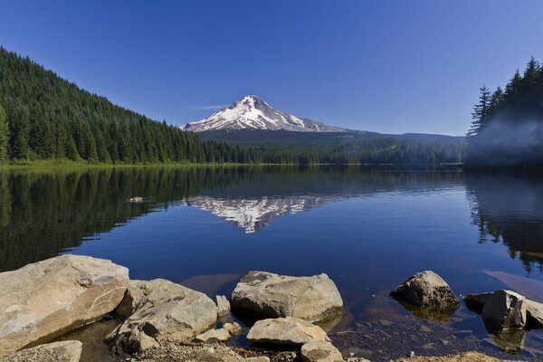 Vue sur le lac en Oregon